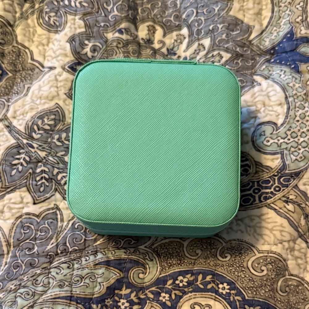 New Turquoise travel Square Jewelry Box